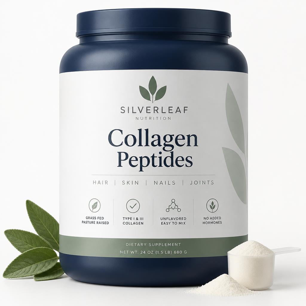 Silverleaf grass-fed bovine collagen peptides tub